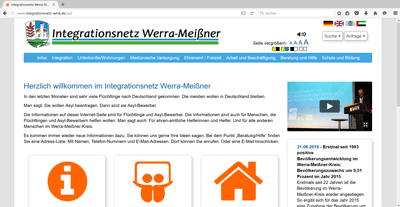 Internet-Seite www.integrationsnetz-wmk.de | Leichte Sprache