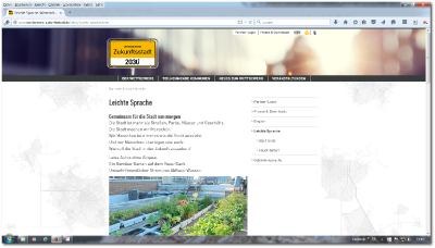Internet-Seite www.wettbewerb-zukunftsstadt.de